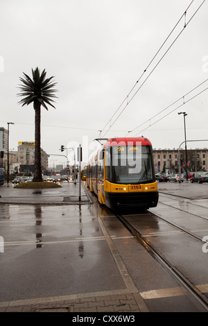 Fake Palm tree Varsavia POLONIA Foto Stock