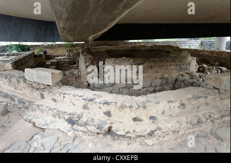 San Pietro house, Cafarnao sul lago di Genezaret o del lago di Tiberiade, Yam Kinneret, Genezaret, della Galilea, Israele Foto Stock