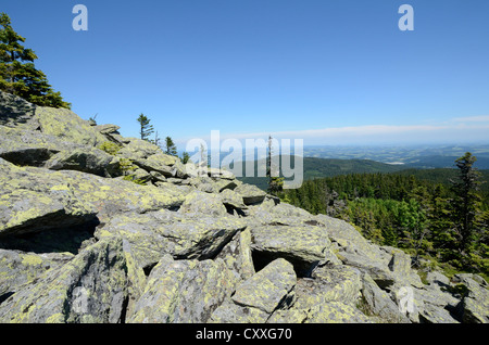 Steinerne Stiege rocce, wechsel montagna, bucklige welt paesaggio, Austria inferiore, Austria, Europa Foto Stock