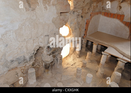 Bagno con therme, ebraica Masada Fortezza, patrimonio mondiale dell UNESCO, Westbank, Israele, Medio Oriente Foto Stock