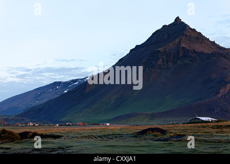 Mt Stapafell, Snaefellsnes in Islanda Foto Stock