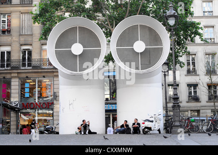 Centro Georges Pompidou, vista dettagliata, Parigi, Francia, Europa Foto Stock