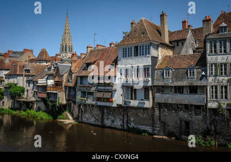 La città di Argenton-sur-Creuse, Indre, Francia Foto Stock