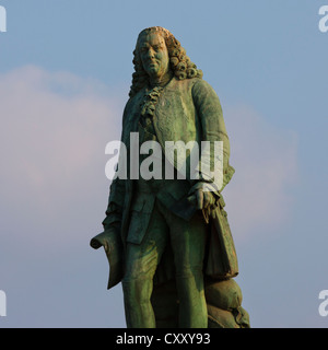 Statua di Joseph François Dupleix, ex governatore generale francese di India, Pondicherry, India Foto Stock