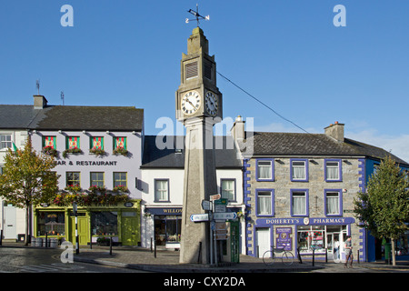 Clock Tower, Westport, nella contea di Mayo, Repubblica di Irlanda Foto Stock