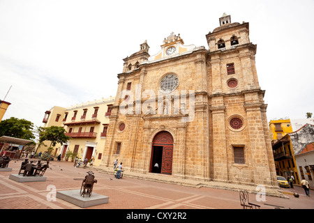 La Iglesia San Pedro Claver, Cartagena de Indias, Colombia. Foto Stock