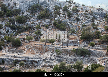 Reperti archeologici del centro della città stato dell'Latians, Lato, Creta, Grecia Foto Stock