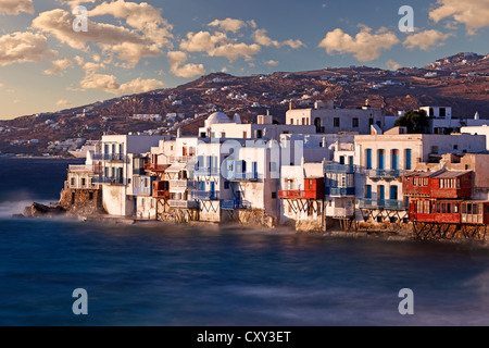 Il pittoresco piccola Venezia a Mykonos, Grecia Foto Stock