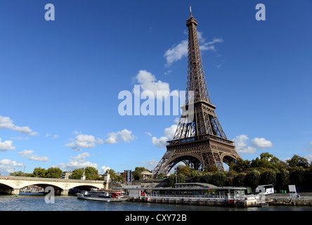 La Torre Eiffel, la Torre Eiffel, Parigi, Francia Foto Stock