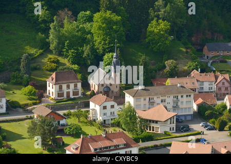 Canal de la Marne au Rhin, Marne-Reno Canal, Luetzelsburg, Alsazia, Francia, Europa Foto Stock