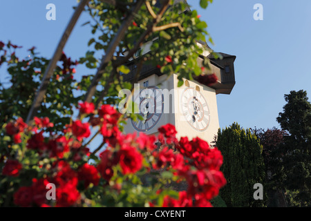 Torre dell'orologio sul Schlossberg, castle hill, Graz, Stiria, Austria, Europa Foto Stock