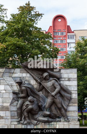 Il memoriale di guerra di Polatsk commemora i caduti della Grande Guerra Patriottica (WW2). Foto Stock
