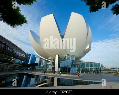 Il Museo ArtScience, Marina Bay, Singapore Foto Stock