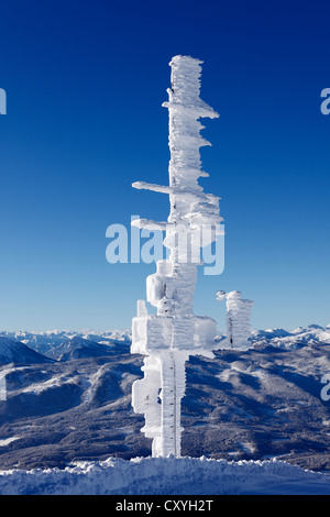 Torre di trasmissione sulla montagna Lawinenstein, Bad Mitterndorf, Ausseerland, Salzkammergut, Stiria, Austria, Europa Foto Stock