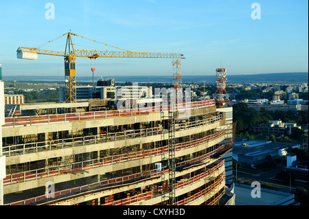 Sito in costruzione di un edificio alto, Brasilia, Distrito Federale DF, Brasile, Sud America Foto Stock