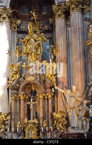 Altare di San Nicholas Chiesa ortodossa, Mala Strana, Praga, Repubblica Ceca, Europa Foto Stock