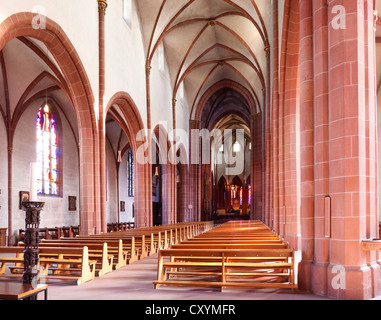 Navata gotica Liebfrauenkirche, Chiesa di Nostra Signora, Worm, Renania-Palatinato Foto Stock