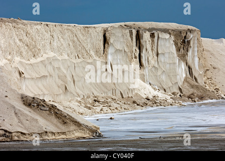 Montaggio di sale in acqua di mare Saline di Salins du Midi in salin de giraud, Arles, Francia, Europa Foto Stock