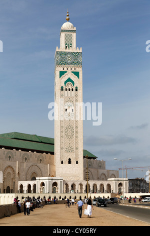 Moschea Hassan II, Casablanca, Grand Casablanca, Marocco, Maghreb, Africa Foto Stock