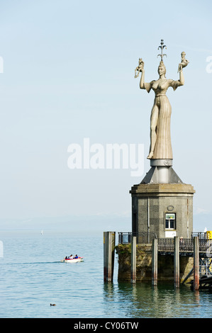 Imperia, statua di Peter Lenk, Costanza, costanza, Lago di Costanza, Baden-Wuerttemberg Foto Stock