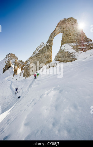 Aiguille Percee, Tignes, Val d'Isere, Savoie, alpi, Francia, Europa Foto Stock