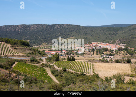 Cucugnan comune del dipartimento dell Aude, Languedoc-Roussillon, Francia meridionale Foto Stock