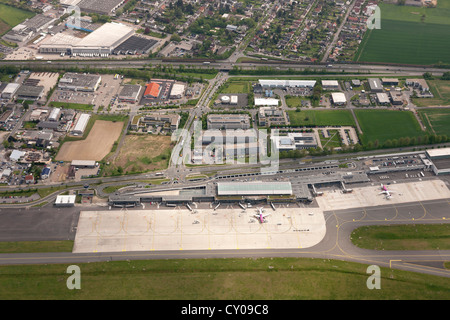 Vista aerea, Dortmund Wickede aeroporto regionale, Dortmund, la zona della Ruhr, Renania settentrionale-Vestfalia Foto Stock