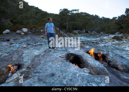 Incendi di chimera Via Licia vicino a Antalya Turchia Foto Stock
