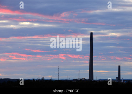 Tramonto cielo sopra il bacino di Sudbury, maggiore Sudbury, Ontario, Canada Foto Stock