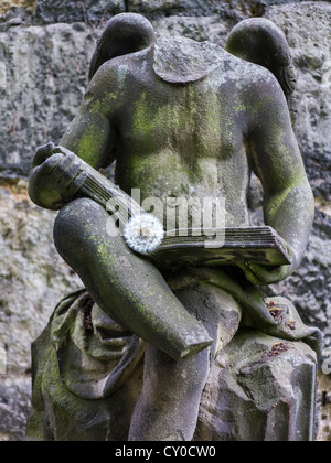 Pietra Headless figura, cimitero storico di Weimar, Turingia Foto Stock