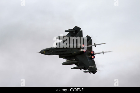 Tornado RAF, di giorno o di notte, per tutte le condizioni atmosferiche, aerei d'attacco, volo di livello basso, Formazione, Galles, Loop North Wales, Waddington, Gulf War 1991, 2 posti, GR4 Foto Stock