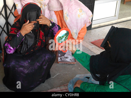 Donna beduina In Sinaw, Oman Foto Stock