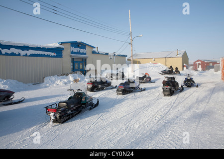 Scooter neve al polo nord Foto Stock