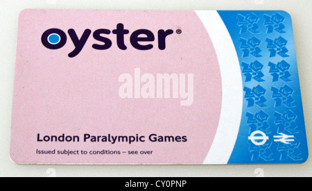 Oyster card rilasciata per il London 2012 Giochi Paralimpici. Foto Stock