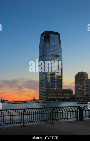 Goldman Sachs Tower in Exchange Place Jersey City, New Jersey, STATI UNITI D'AMERICA Foto Stock