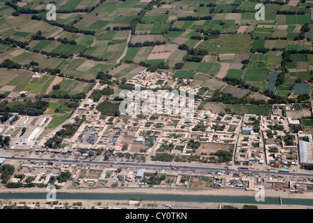 Vista aerea tra Kabul e kunduz. Foto Stock