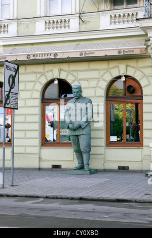 Statua di Stalin a Bratislava Foto Stock