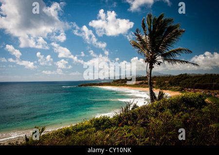 Spiaggia al di fuori della strada principale in Kauai, Hawaii Foto Stock
