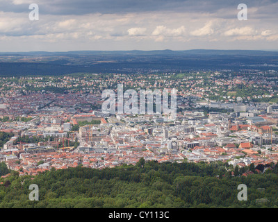Vista aerea della città di Stoccarda in Germania Foto Stock