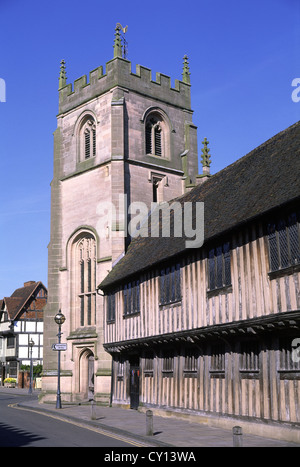 Guild Chapel e King Edward VI Grammar School, Straford upon Avon, Warwickshire, Regno Unito Foto Stock