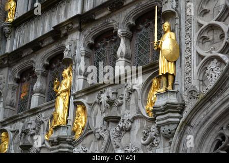 Heilig Bloedbasiliek o Basilica del Sangue Sacro a Piazza Burg, Brugge, Belgio. Foto Stock