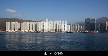 Hirise fabbricati a Hong Kong, Cina Foto Stock