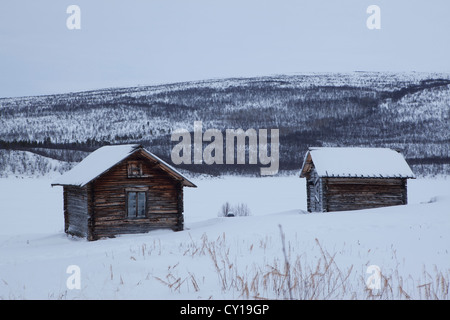 Logcabin in Finlandia Foto Stock