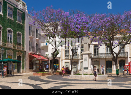 Il Portogallo, Algarve, Lagos, Largo de Camões Square nella città vecchia Foto Stock