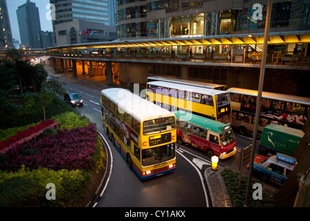 I mezzi di trasporto pubblico in Hongkong Foto Stock