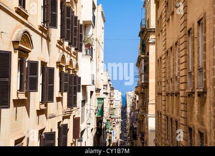 Scena di strada, Valletta, Malta Foto Stock