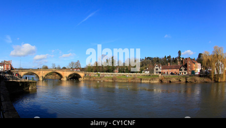 Bewdley e il fiume Severn, Worcestershire, Inghilterra, Europa Foto Stock