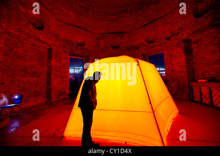 Accampamento della pace a Mussenden, Co. Derry, Irlanda del Nord Foto Stock