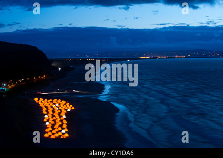 Accampamento della pace a Mussenden, Co. Derry, Irlanda del Nord Foto Stock