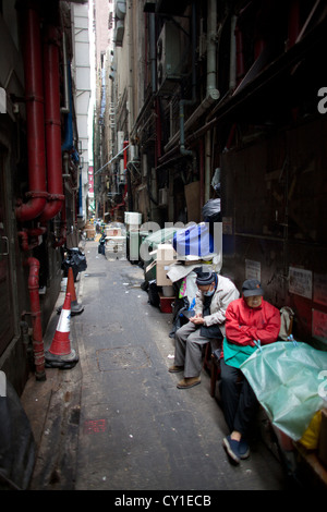 La povertà in Hongkong Foto Stock